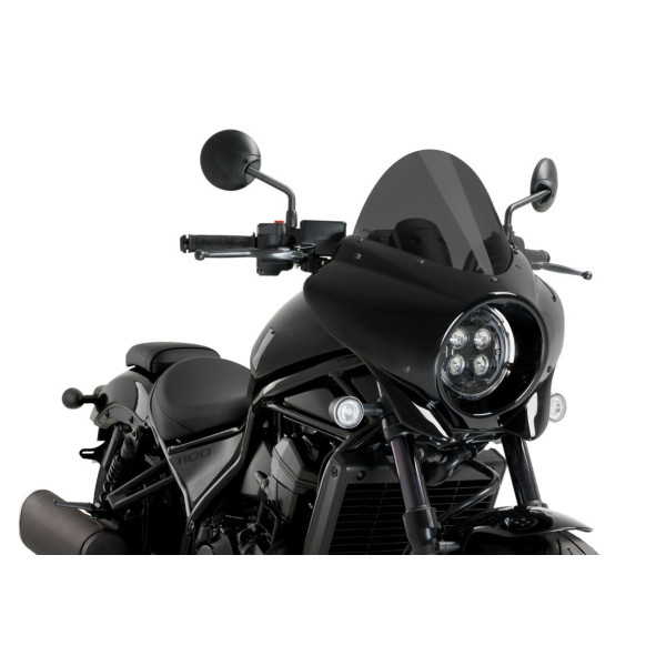 Puig Puig mirage touring screen | gloss black/dark smoke | honda cmx 1100 rebel 2021>current